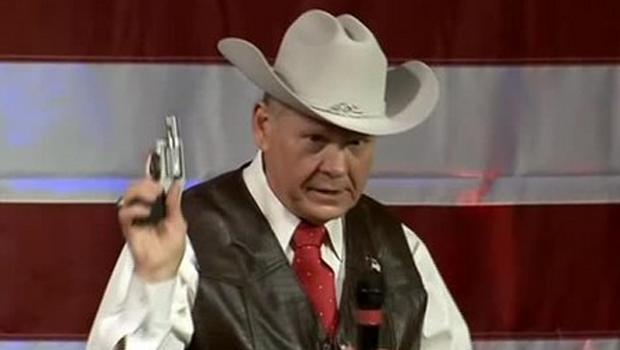 YeeHaw! Roy Moore Pulls Out A Gun At His Rally