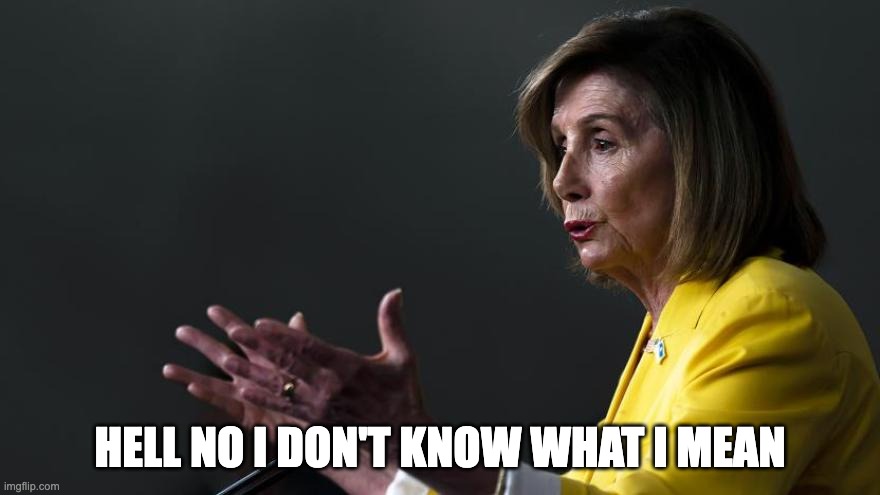 What The Hell Is Nancy Pelosi Talking About